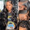 13x6 Body Wave Transparent Lace Front Wigs Human Hair Pre Plucked 180 Density HD Lace Frontal 9A Glueless Wigs with Baby Hair for Women 26Inch view 1