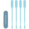 Asddage 4Pcs 2-in-1 Nasal Hair Cutter, Double Sided Nose Hair Trimmer, 360 Nostril Hair Remover Tool, Manual Nose Knife with Soft Cleaning Brush for Men Women(Blue) view 1