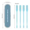 Asddage 4Pcs 2-in-1 Nasal Hair Cutter, Double Sided Nose Hair Trimmer, 360 Nostril Hair Remover Tool, Manual Nose Knife with Soft Cleaning Brush for Men Women(Blue) view 2