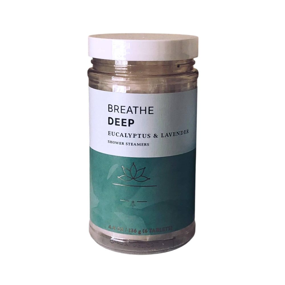Breathe Deep Eucalyptus & Lavender Shower Steamers with Essential Oils, 4.8 oz (136 g), 6 Tablets
