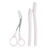 Domary 3PCS Eyebrow Trimming Setsafetyty Eyebrow Razor Brow Trimming Scissors Eyebrow Grooming Tools Eyebrow Trimmer Shaver view 3