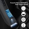 Domary Men's Body Hair Trimmer Rechargeable Hair Shaver Grooming Tool for Men with Large Screen Display IPX7 Waterproof Whole Body Washable with Stand view 3