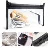 5 Pack Small Clear Makeup Bags, Waterproof PVC Travel Cosmetic Pouches with Zipper, Portable Toiletry Organizer for Lipstick, Jewelry, Bathroom, Vacation Essentials Storage for Women & Men, Black view 3