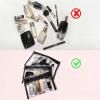 5 Pack Small Clear Makeup Bags, Waterproof PVC Travel Cosmetic Pouches with Zipper, Portable Toiletry Organizer for Lipstick, Jewelry, Bathroom, Vacation Essentials Storage for Women & Men, Black view 4