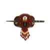 Beaded Hair Clips Native American Style Handmade Collection (Brown Feather) view 1