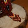 Beaded Hair Clips Native American Style Handmade Collection (Brown Feather) view 2