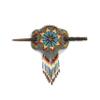 Beaded Hair Clips Native American Style Handmade Collection (Grey Star) view 1