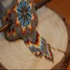 Beaded Hair Clips Native American Style Handmade Collection (Grey Star) view 2