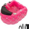 Acrylic Footbath Spa Foot Bath Pedicure with Heat and Massage Pedicure Bowl Salon Massage Equipment Foot Spa with Heat and Massager and Jets Colorful Lamp Footbath for Hotel Bath Club(Pink) view 1
