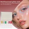 Body Glitter Stick - Glitter Makeup Set, Paint Gel 6 Colors, Sparkling Paint Sticks, Face Glitters Halloween for Festival Party Halloween Carnival Music Event Christmas Fairy Theme view 2