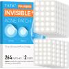 TKTK Pimple Patches for Face, 0.01cm Ultra-Thin Invisible Acne Patches, Hydrocolloid Patches for Breakouts, Absorbs Zits & Blemish, Suitable Under Makeup, 2 Sizes(10mm/12mm) 264 count view 1