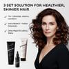 Abhati Suisse Hair Care Set  Ayurvedic Shampoo, Conditioner & Hair Oil with Himalayan Wild Cherry, Moringa, Mango Butter & Edelweiss  Sulfate-Free, Silicone-Free, Vegan for Shine & Hair Growth view 2