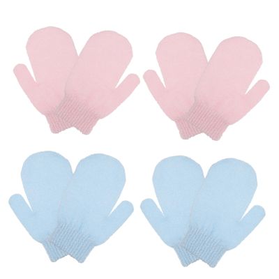 Beatifufu 8pcs Exfoliating Bath Gloves Comfortable Body Scrubber Mittens with Elastic Wrist for Shower Skin Cleaning and Dead Skin Removal Suitable for Arms Legs Chest Back