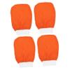 COOLHIYA 4pcs Bath Scrubbing Gloves for Body Exfoliation and Massage Skin Cleaning Mitts Comfortable Artificial Material Orange Bath Gloves for Daily Use view 1