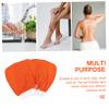 COOLHIYA 4pcs Bath Scrubbing Gloves for Body Exfoliation and Massage Skin Cleaning Mitts Comfortable Artificial Material Orange Bath Gloves for Daily Use view 3
