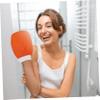COOLHIYA 4pcs Bath Scrubbing Gloves for Body Exfoliation and Massage Skin Cleaning Mitts Comfortable Artificial Material Orange Bath Gloves for Daily Use view 4
