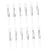 COOLHIYA 12pcs Portable Silicone Lipstick Applicator Brushes Single Head Lip Balm Makeup Brush Set for Precise Lip Lining and Smooth Color Application White Handle Travel-friendly Design view 1