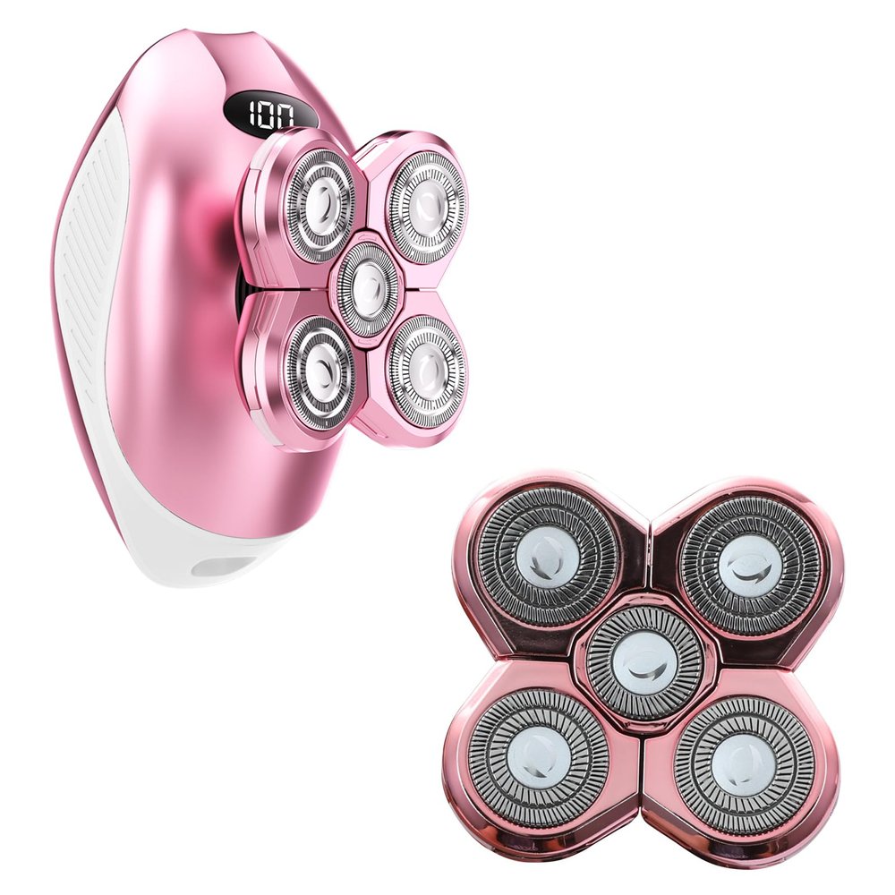 Electric Razors for Women & 5 Blades Head Shaver Replacement Heads, Pack of 2