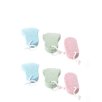 LALADEFIEE 6pcs Foot Pumice Stones Exfoliating Callus Removers Handheld Foot Files Pedicure Skin Scrubbers for Dead Skin Removal and Smooth Care