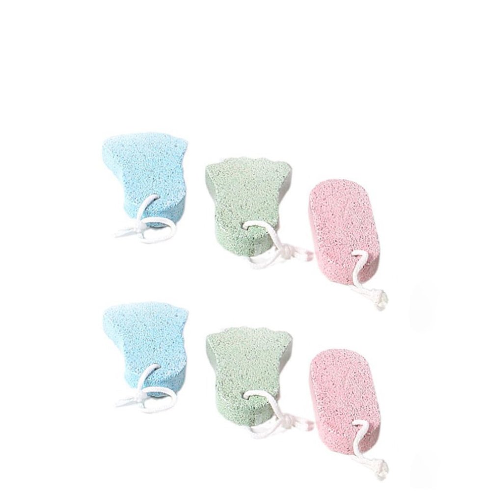 LALADEFIEE 6pcs Foot Pumice Stones Exfoliating Callus Removers Handheld Foot Files Pedicure Skin Scrubbers for Dead Skin Removal and Smooth Care