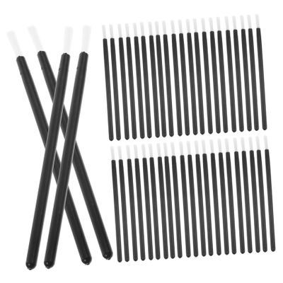 COOLHIYA 100Pcs Disposable Multi-function Lip Lash Nail Applicators for Precise Makeup Application Portable Black Lip Gloss Wands and Lash Brushes Professional Beauty Tool for Eyeliner and