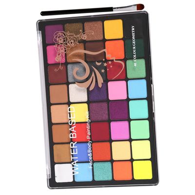 Gogogmee Color Water-soluble Face Paint Palette Safe Non-toxic Body Makeup Kit for Festivals Parties DIY Art Teaching Stage Cosplay
