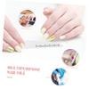 COOLHIYA 10pcs Willow Leaf-Shaped Nail Files Wooden Manicure Buffing Boards for Nail Trimming and Polishing Professional Tool for Home and Salon Use view 3