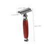Gogogmee Men Manual Safety Razor with Ergonomic Wood Handle Interchangeable Blades for Precise Beard Shaving Portable Handheld Shaver Tool for Comfortable Grooming view 2