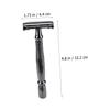 LIFKOME Double-edged Manual Shaver with Long Handle and Safety Razor Stand Alloy Beard Shaving Razor for Men Lightweight Portable Face Shaver for Home Barber Shops and Travel view 2