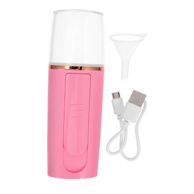 LALADEFIEE Professional USB Warm Mist Facial Steamer for Moisturizing and Deep Pore Cleansing Portable Nano Sprayer Face Humidifier Silent Operation Pink USB Rechargeable Facial Care Steamer