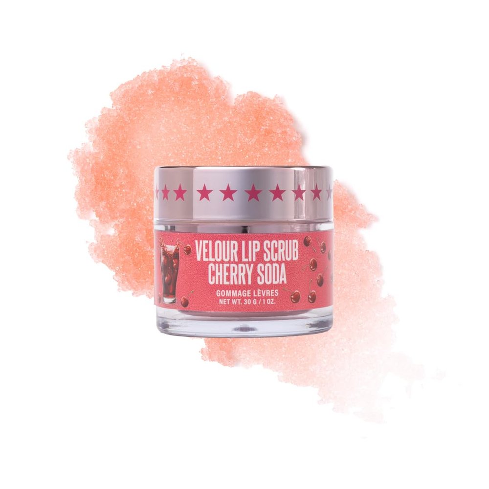 Jeffree Star Cosmetics Velour Lip Scrub, Exfoliating Sugar Lip Treatment, Cruelty-Free & Vegan, 30 G / 1 oz. (Cherry Soda)