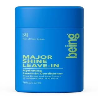 Being Major Shine Hydrating Leave-In Hair Conditioner with Shea Aloe Extract, for All Hair Types, 7.6 fl oz (park of 1)