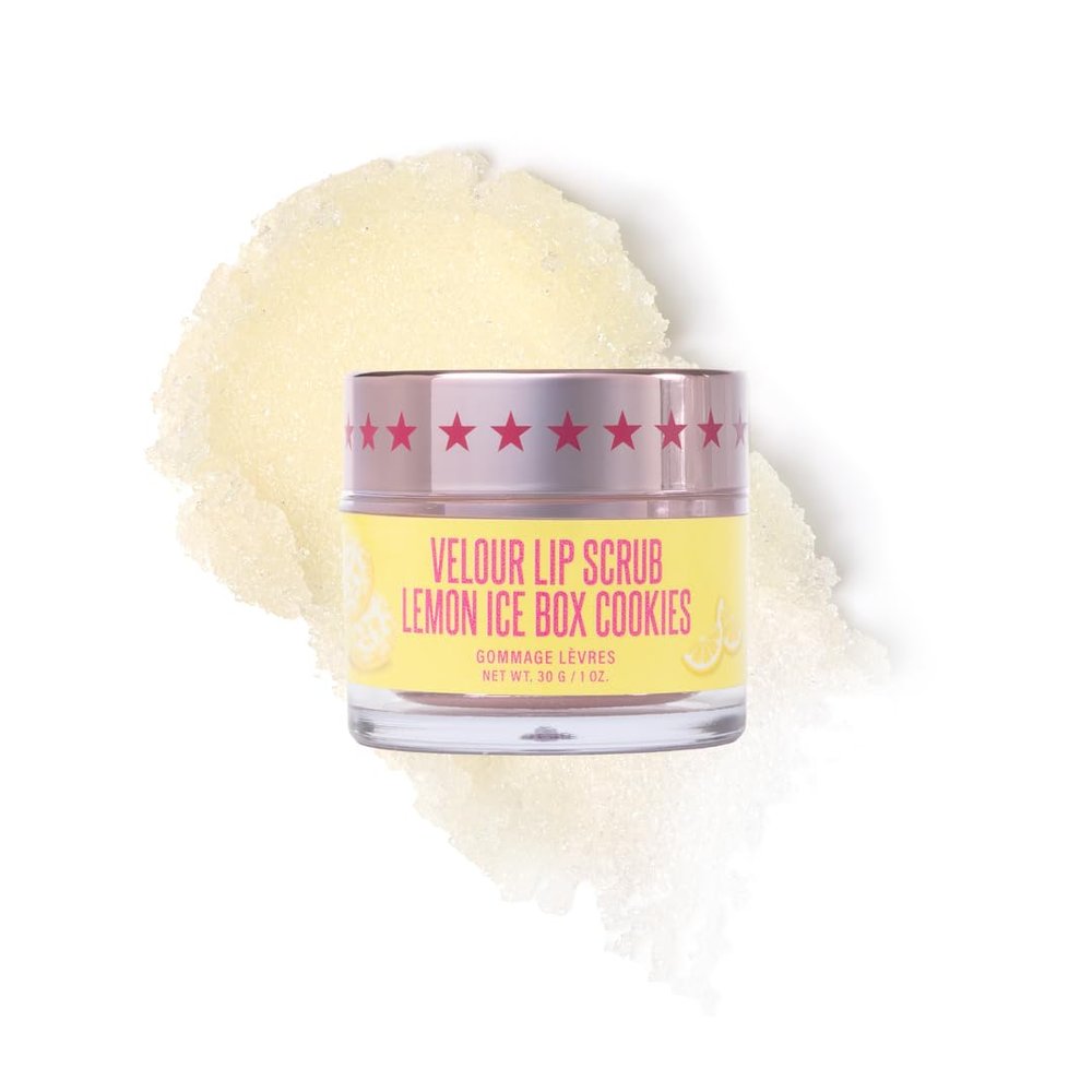 Jeffree Star Cosmetics Velour Lip Scrub, Exfoliating Sugar Lip Treatment, Cruelty-Free & Vegan, 30 G / 1 oz. (Lemon Ice Box Cookies)