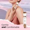 BLIBEE Bikini Trimmer for Women, LED Display Electric Razors for Women, 5-in-1 Electric Shaver, Rechargeable Painless Pubic Hair Trimmer for Legs, Underarms, Face & Sensitive Skin (Gold) view 3