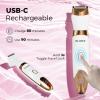 BLIBEE Bikini Trimmer for Women, LED Display Electric Razors for Women, 5-in-1 Electric Shaver, Rechargeable Painless Pubic Hair Trimmer for Legs, Underarms, Face & Sensitive Skin (Gold) view 4