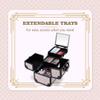 BYOOTIQUE Makeup Train Case with Mirror Cosmetic Box for Nail Art Deco Tyrian view 2