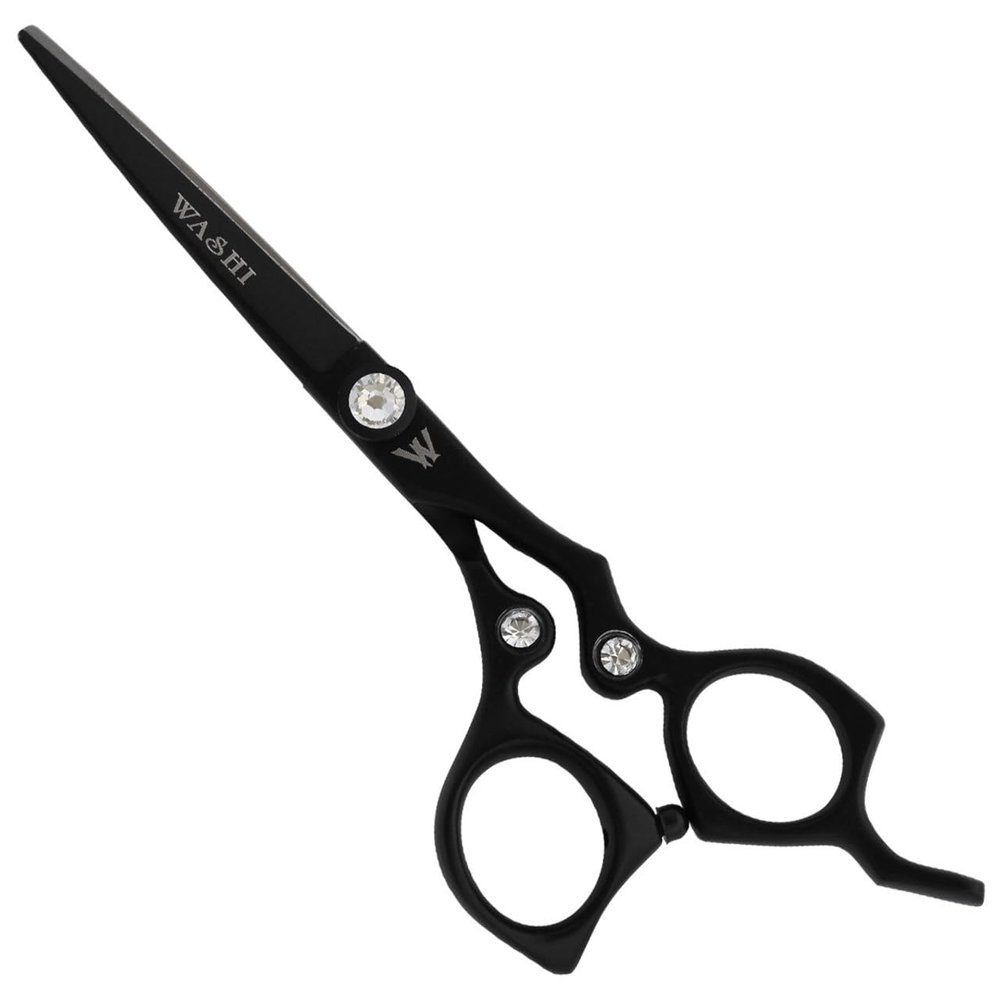 Washi Diamond Ice Convex Edge 5.5" Japanese 440C Steel Shear With Black Razor