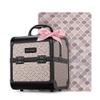 BYOOTIQUE Makeup Train Case with Mirror Cosmetic Organizer Art Deco Graphite view 1