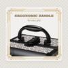 BYOOTIQUE Makeup Train Case with Mirror Cosmetic Organizer Art Deco Graphite view 3