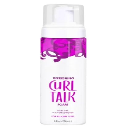 Curl Refreshing Foam for Curly and Wavy Hair  Lightweight Frizz Control Mousse, Defines Curls, Adds Bounce and Shine, Daily Curl Styling Foam, 8 fl oz