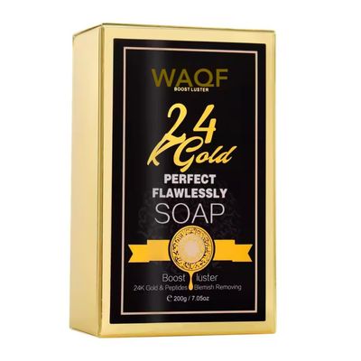 24K Gold Charcoal Soap Bar 5-Pack (200g Each) Oil Control, Gentle Exfoliating, Brightening Face & Body Cleanse | Natural Black Soap Bar with Bamboo Charcoal & 24K Gold Flakes