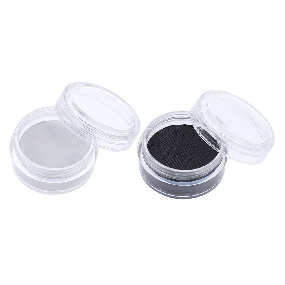 LALADEFIEE 2pcs Black and White Face Paint Wax for Halloween Cosplay Full Coverage Facial Body Paint Kit Water-based Makeup for Skeleton Clown Ghost Special Effects