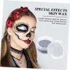 LALADEFIEE 2pcs Black and White Face Paint Wax for Halloween Cosplay Full Coverage Facial Body Paint Kit Water-based Makeup for Skeleton Clown Ghost Special Effects view 2