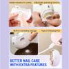2026 New Electric Nail Clipper, 2 in 1 Automatic Nail Trimmer with Polishing, 2-Speed Adjustable, Multifunctional Nail Trimmer for Seniors, AdultsKids (White) view 2