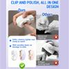 2026 New Electric Nail Clipper, 2 in 1 Automatic Nail Trimmer with Polishing, 2-Speed Adjustable, Multifunctional Nail Trimmer for Seniors, AdultsKids (White) view 3