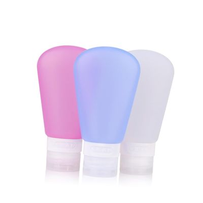 Gogogmee Leakproof Silicone Travel Bottles Set Portable Squeezable Refillable Containers for Shower Gel Shampoo Toiletries Tsa Approved Blue for Women Men