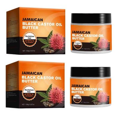 2PCS Hair Repairs Hair Mask Jamaican Black Castor Oil ButterTreatment Hairs Conditioner Hair Essential Oil Nourishing for Dry Damaged