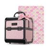 BYOOTIQUE Makeup Train Case with Mirror Travel Case for Barber Art Deco Bloom view 1