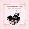 BYOOTIQUE Makeup Train Case with Mirror Travel Case for Barber Art Deco Bloom view 2