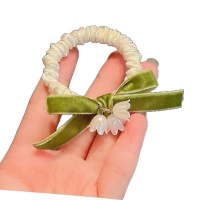 10 bell orchid hair rings, flower hair ropes, tied hair, elastic rubber bands